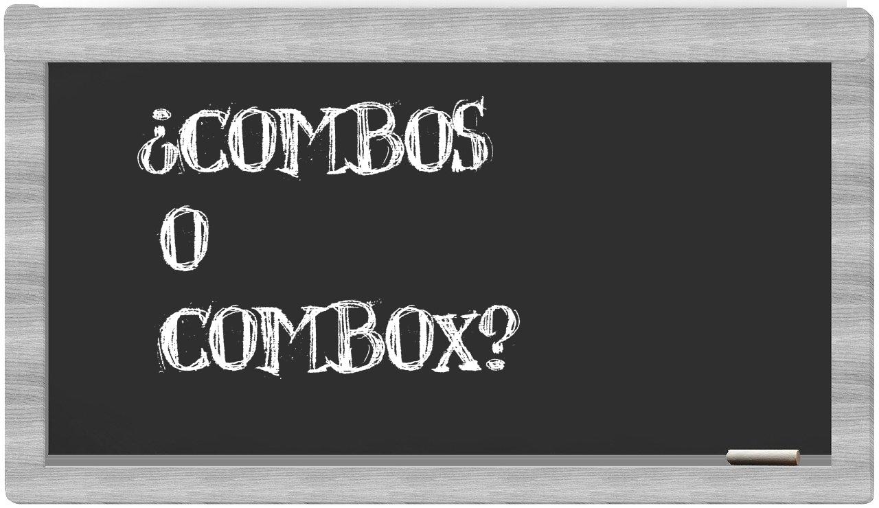 combos o combox